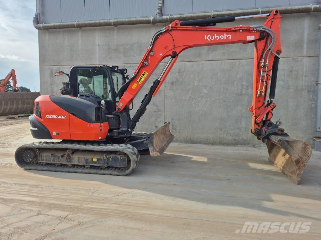 Kubota KX080 4@2 Midi bageri 7t – 12t