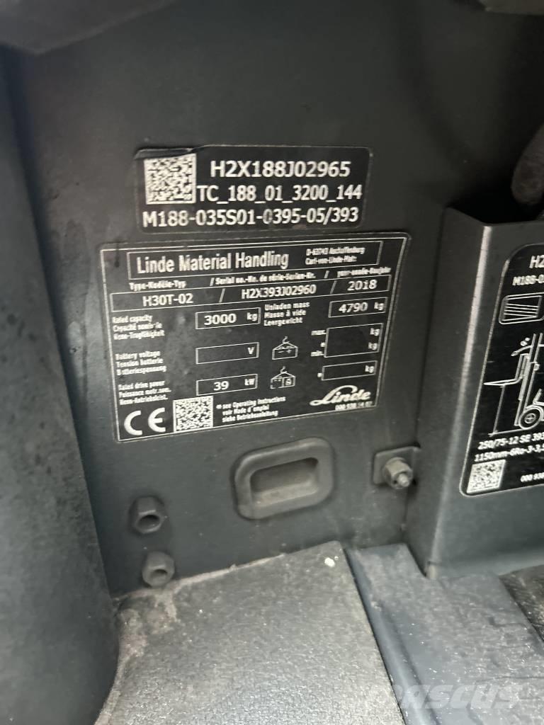 Linde H30T-02 Plinski viljuškari