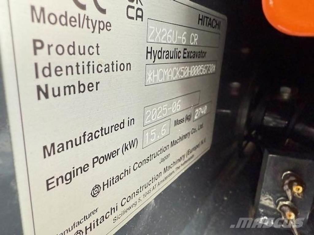 Hitachi ZX26 U-6 Mini bageri < 7t