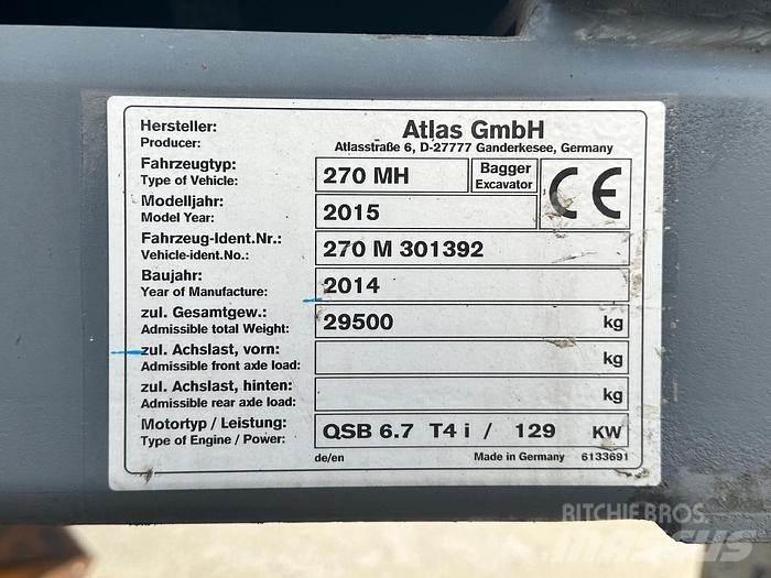 Atlas 270MH Bageri za prenos primarnih/sekundarnih sirovina