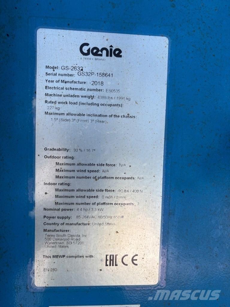Genie GS 2632 Makazaste platforme