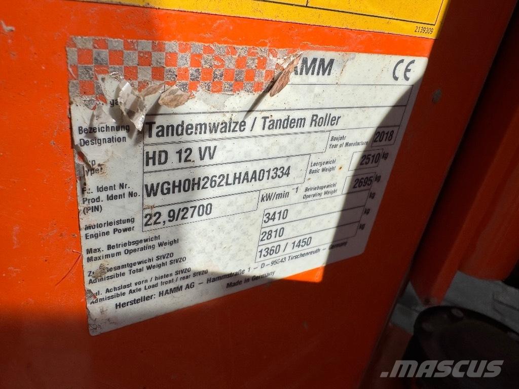 Hamm HD 12 VV Valjci sa duplim bubnjem