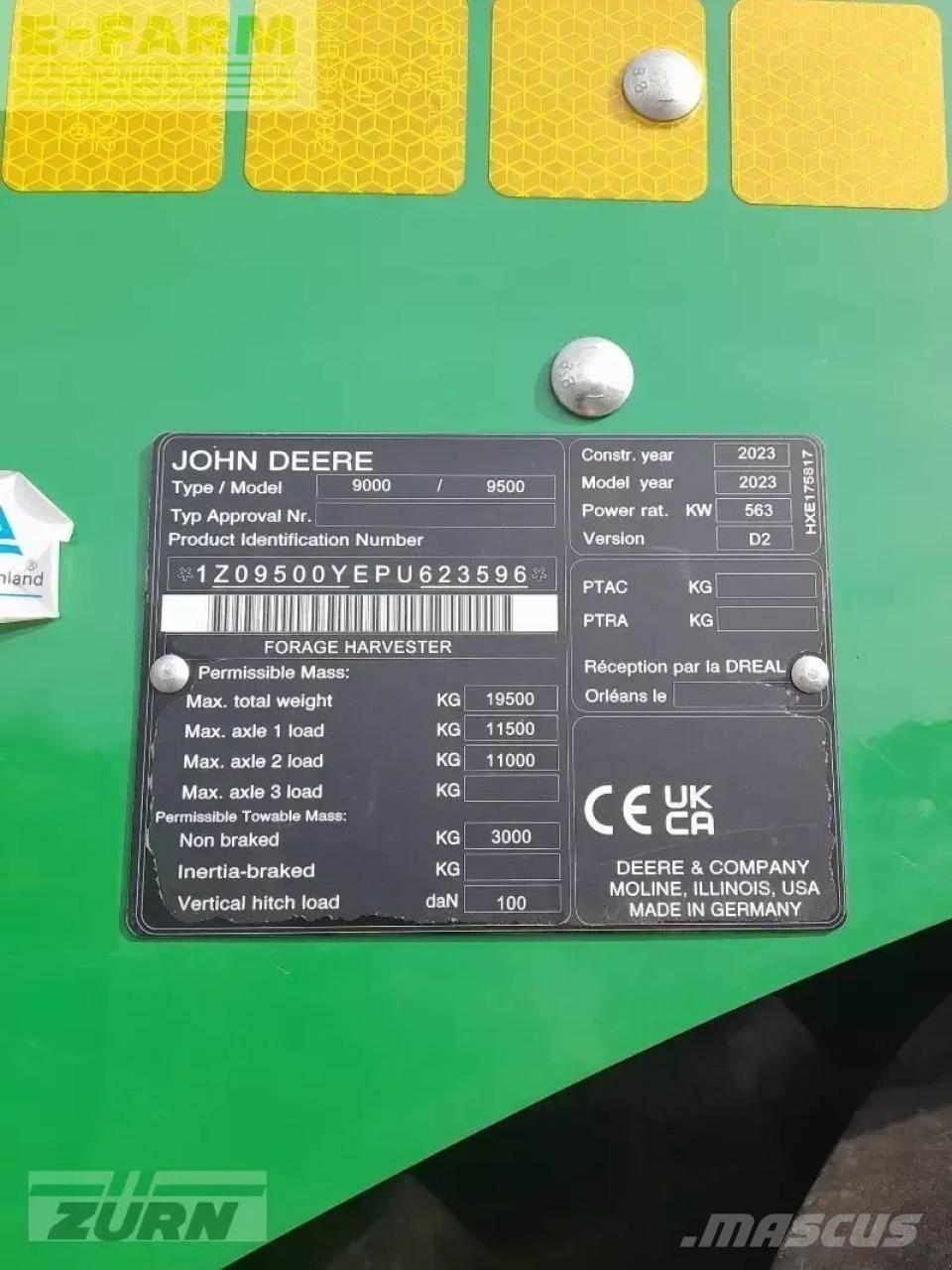 John Deere 9500 Mašine za stočnu hranu sa sopstvenim pogonom