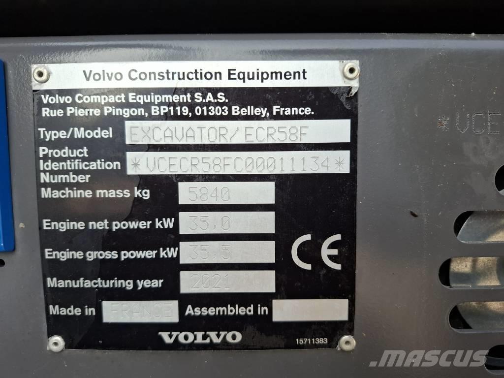 Volvo ECR 58 F Mini bageri < 7t
