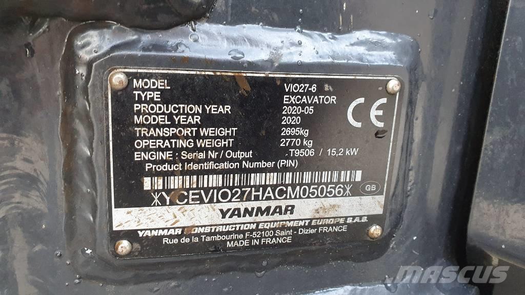 Yanmar VIO 27-6 Mini bageri < 7t