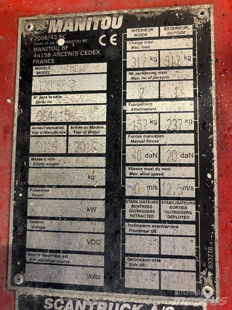 Manitou 120SE Makazaste platforme