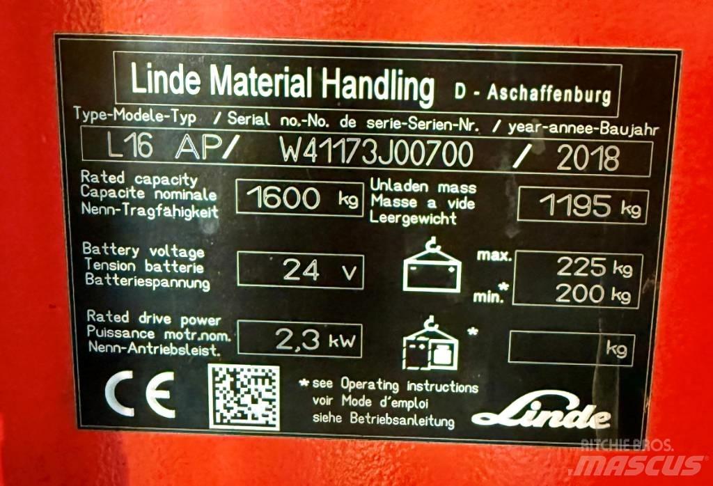 Linde L16APi/1173 Samopogonski ručni viljuškari