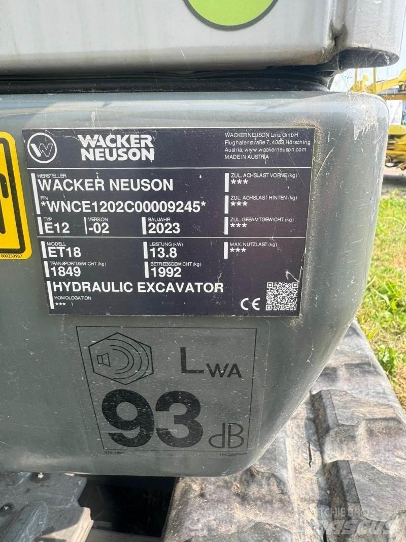 Wacker ET 18 Mini bageri < 7t