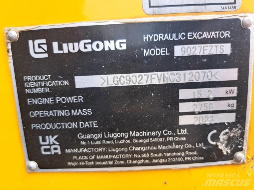 LiuGong 9027 FZTS Mini bageri < 7t