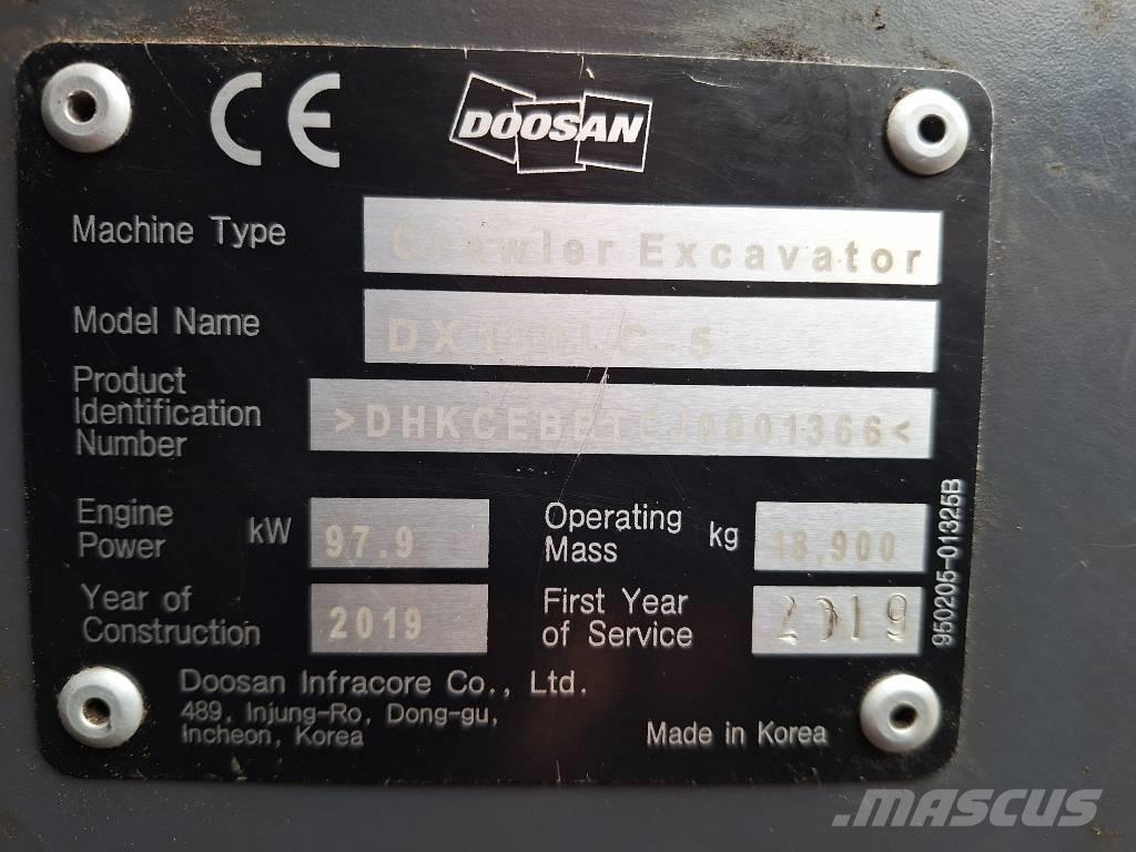 Doosan DX 180 -5 Bageri guseničari