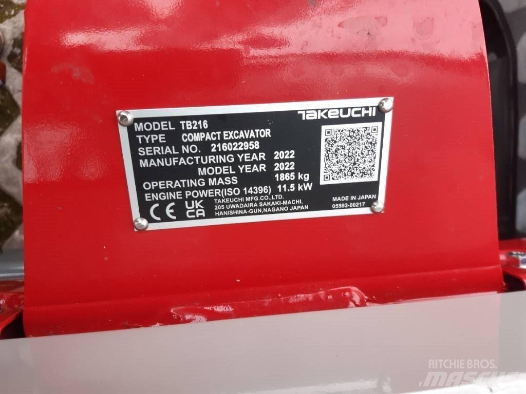Takeuchi TB216 V2 Mini bageri < 7t