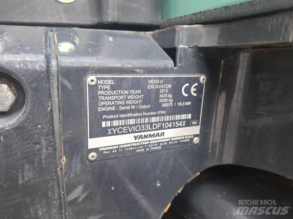 Yanmar Vio 33 U Mini bageri < 7t