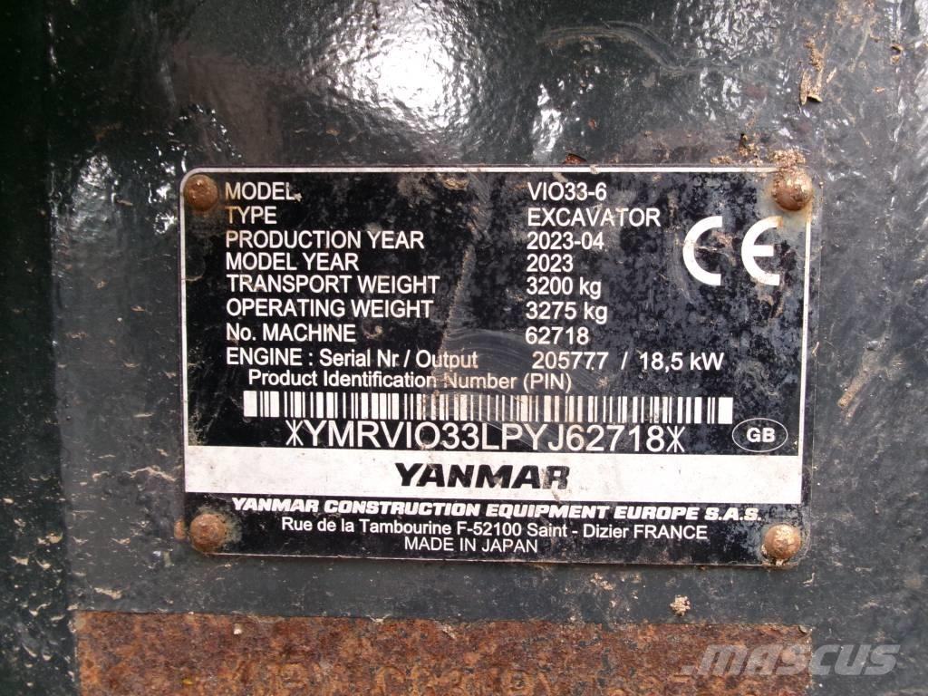 Yanmar Vio 33 Mini bageri < 7t