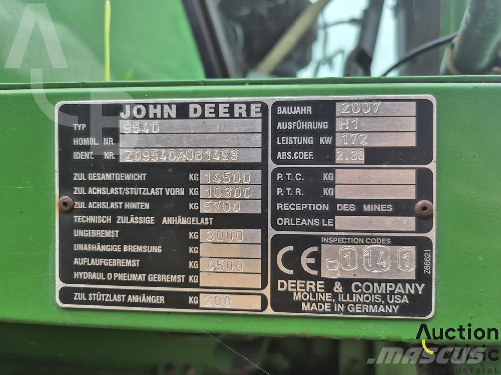 John Deere 9540 Kombajni