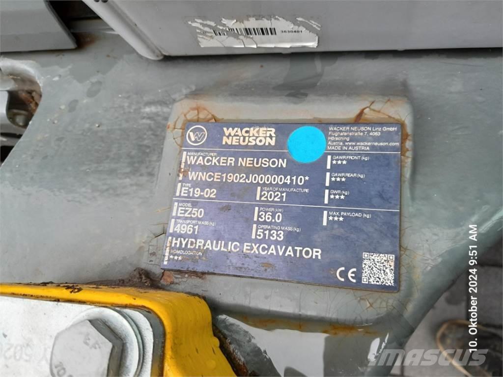 Wacker Neuson EZ50 Mini bageri < 7t
