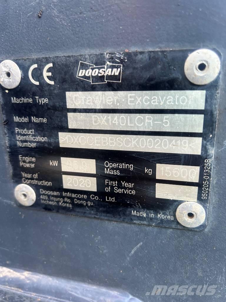 Doosan DX140LCR-5 Bageri guseničari