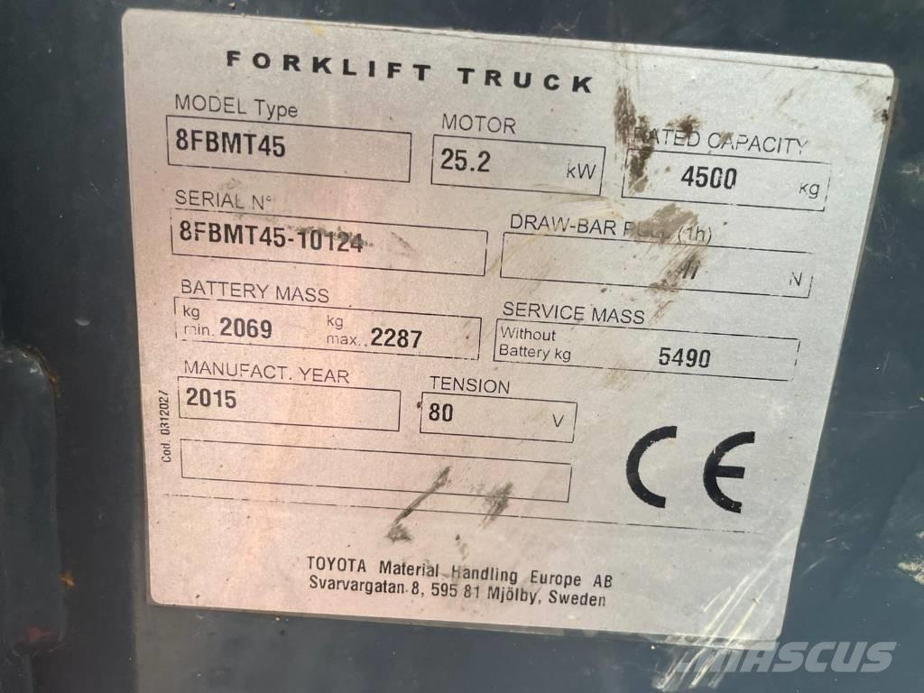 Toyota 8 FBMT 45 Električni viljuškari
