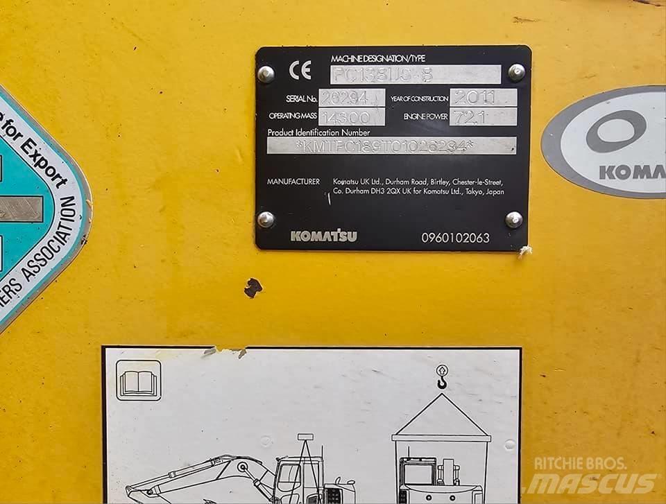 Komatsu PC 138 Midi bageri 7t – 12t