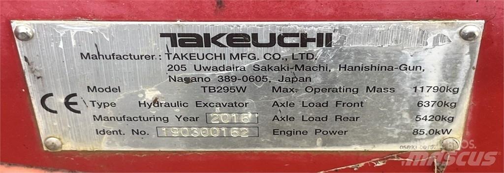 Takeuchi TB 295 W Bageri točkaši