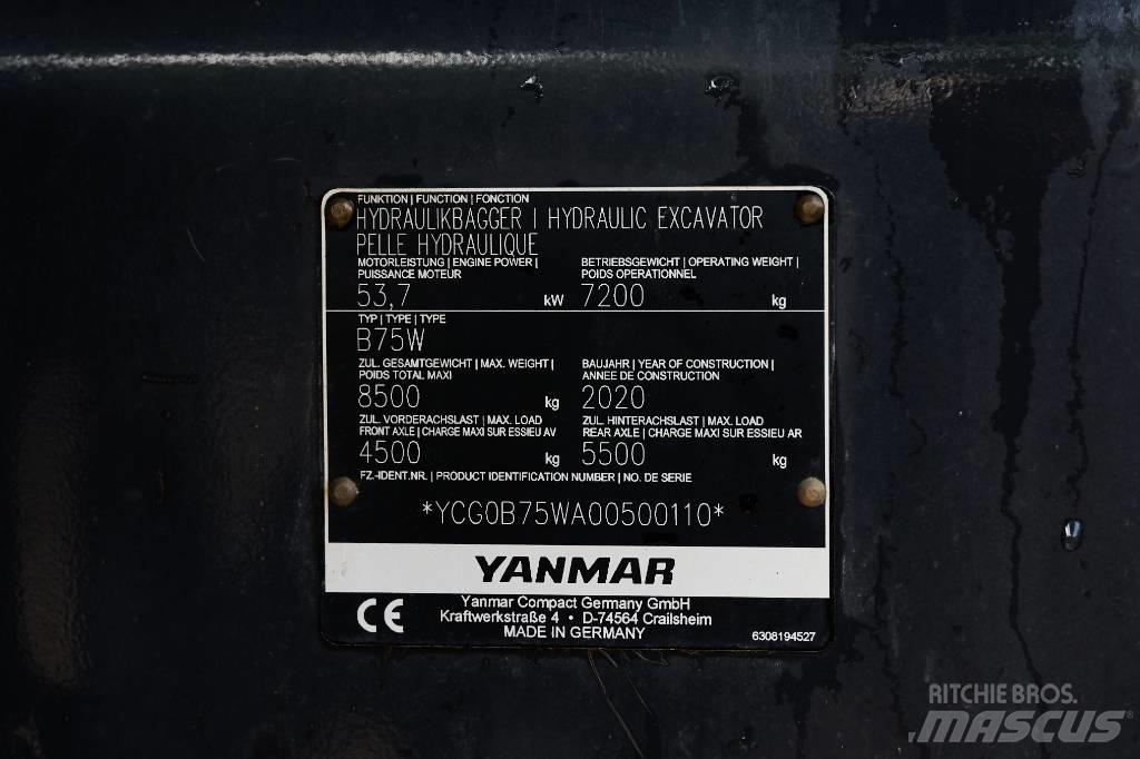 Yanmar B 75 W Bageri točkaši