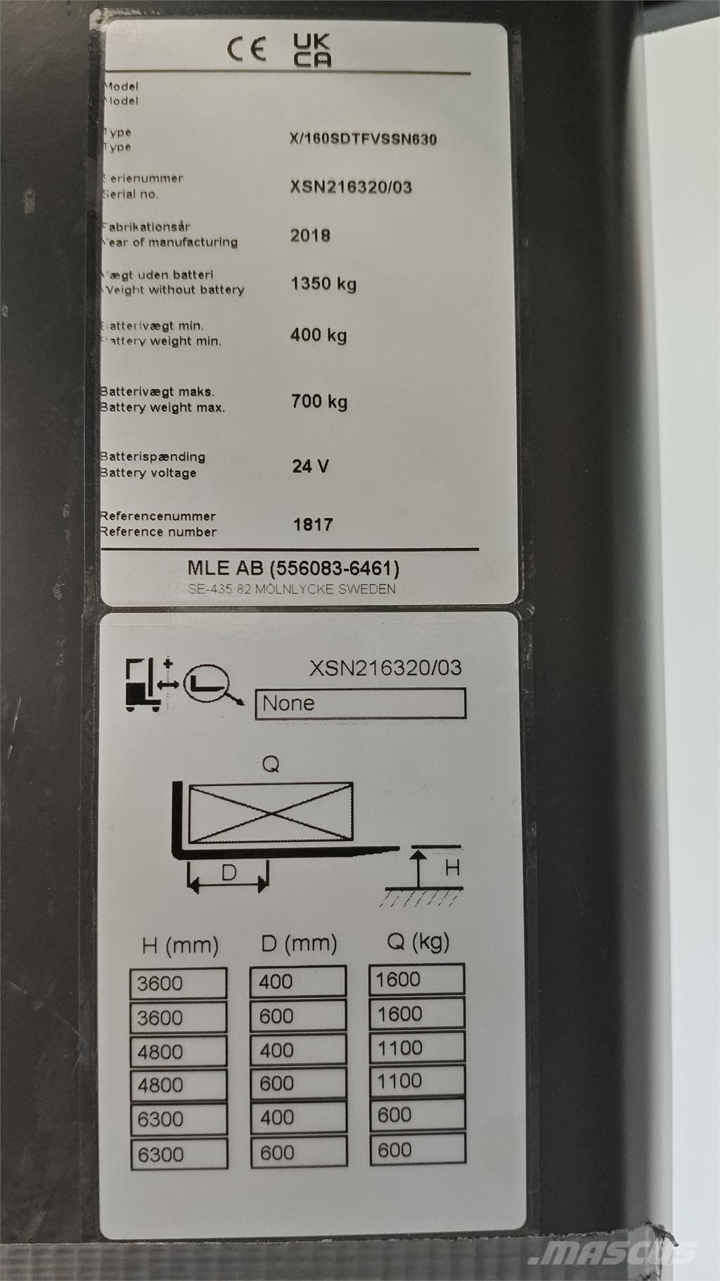 Atlet XSN160E Samopogonski ručni viljuškari