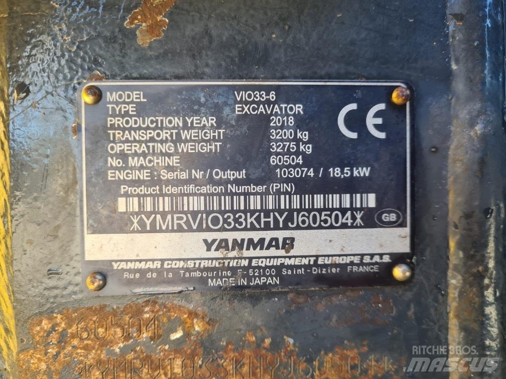 Yanmar VIO33-6 Mini bageri < 7t