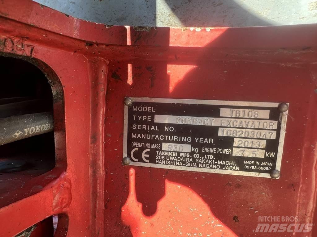 Takeuchi TB108 Mini bageri < 7t