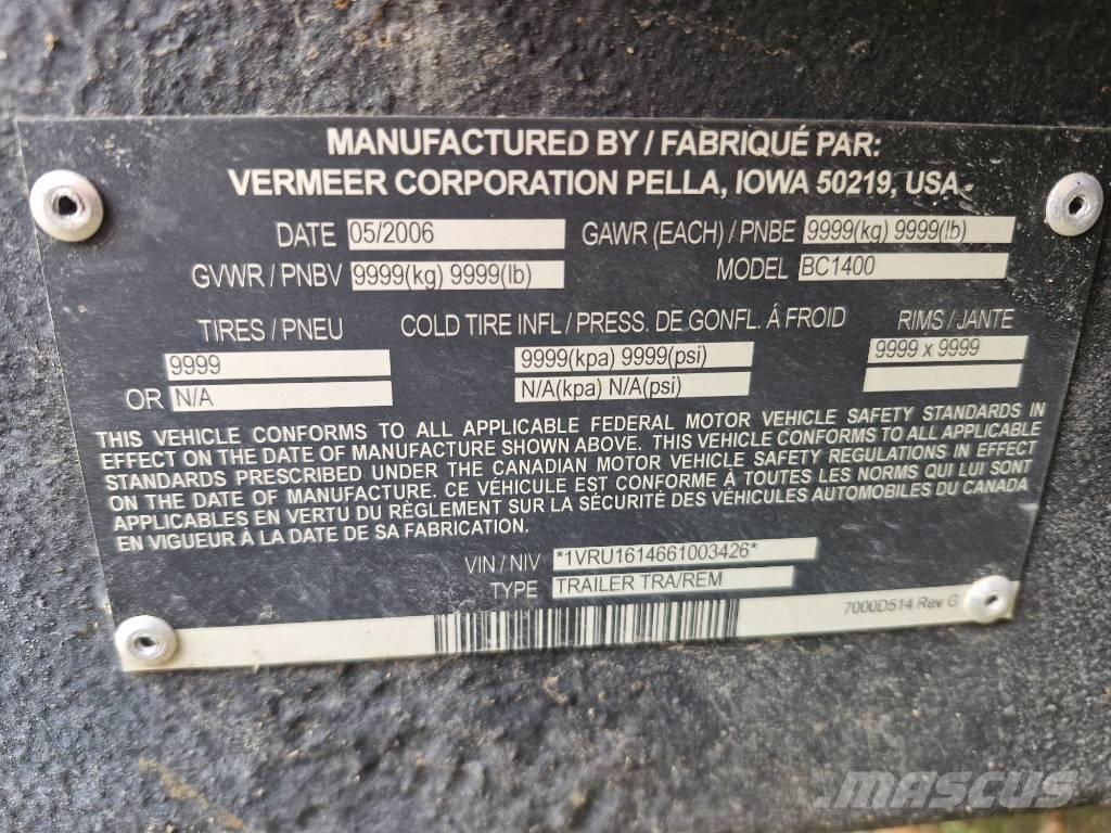 Vermeer BC1400 Drobilice drva / čiperi