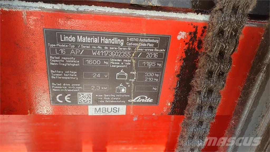 Linde L16AP Ručni električni viljuškar
