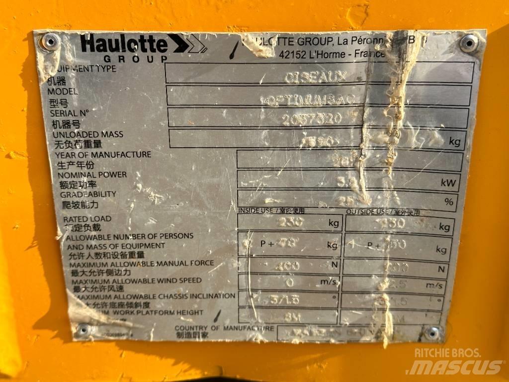Haulotte OPTIMUM 8 Makazaste platforme