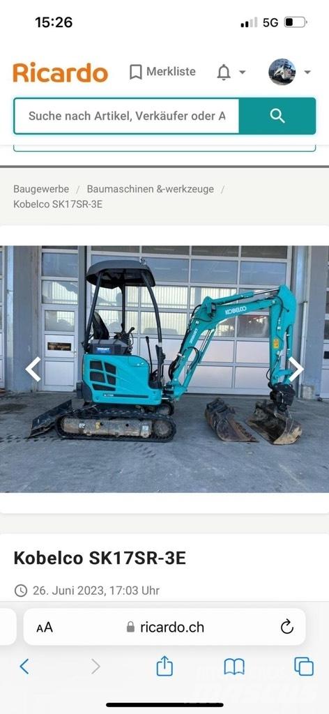 Kobelco SK17SR-3E Mini bageri < 7t