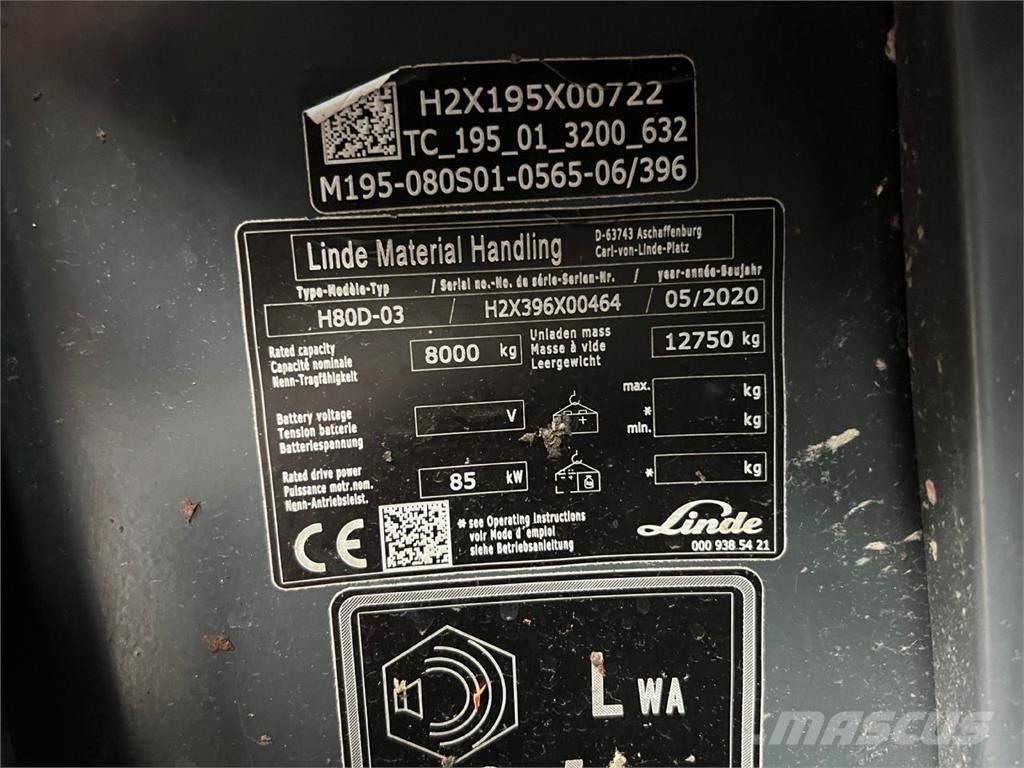 Linde H80D-03 Dizelski viljuškari