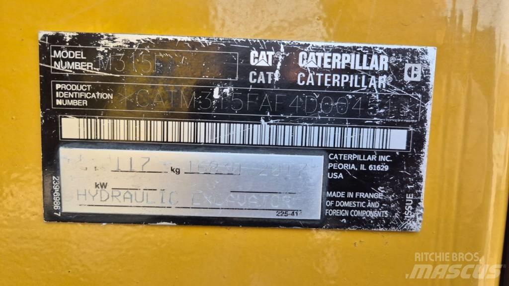 CAT M 315 F Bageri točkaši
