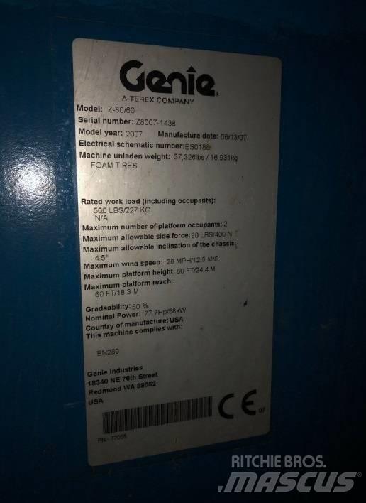 Genie Z 80/60 Zglobne podizne platforme