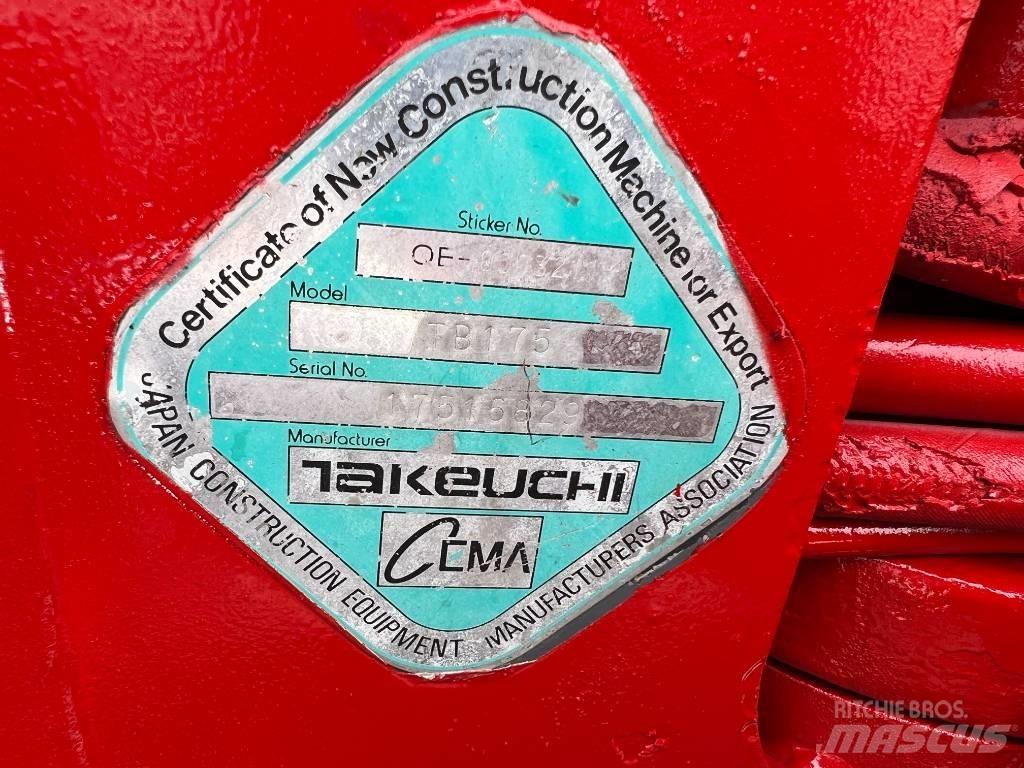 Takeuchi TB175 Midi bageri 7t – 12t