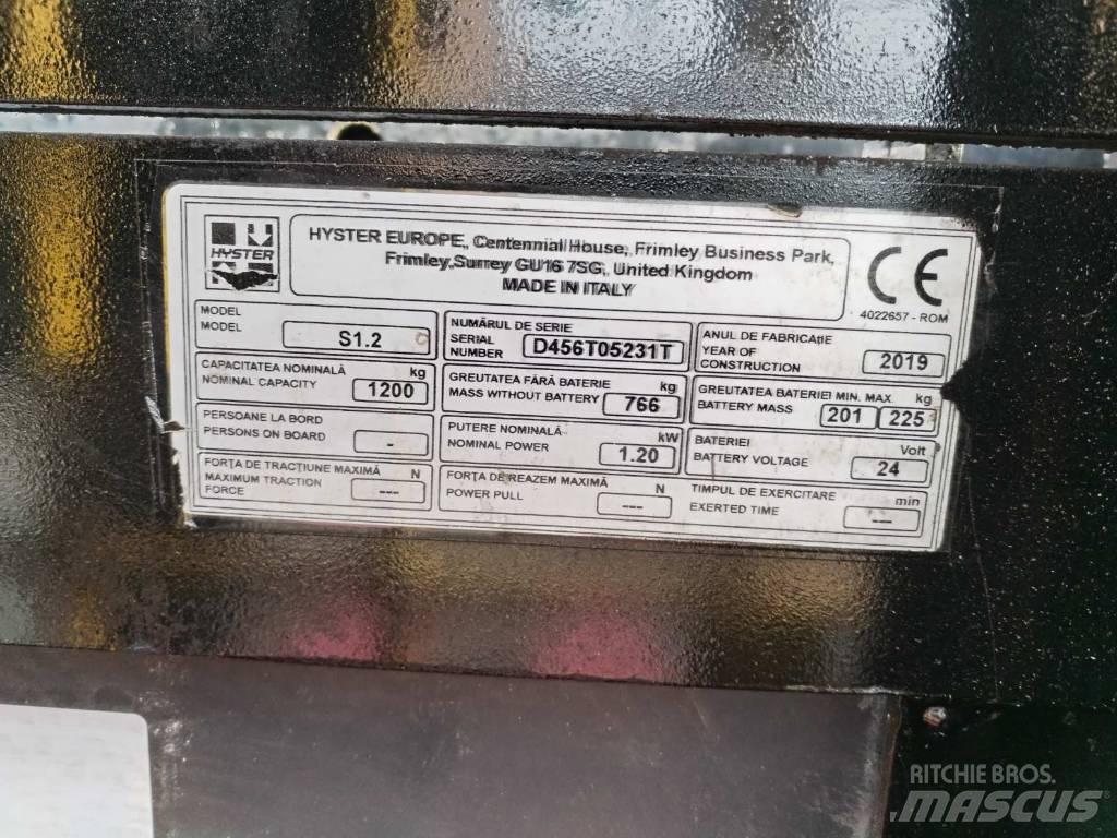 Hyster S 1.2 Ručni električni viljuškar