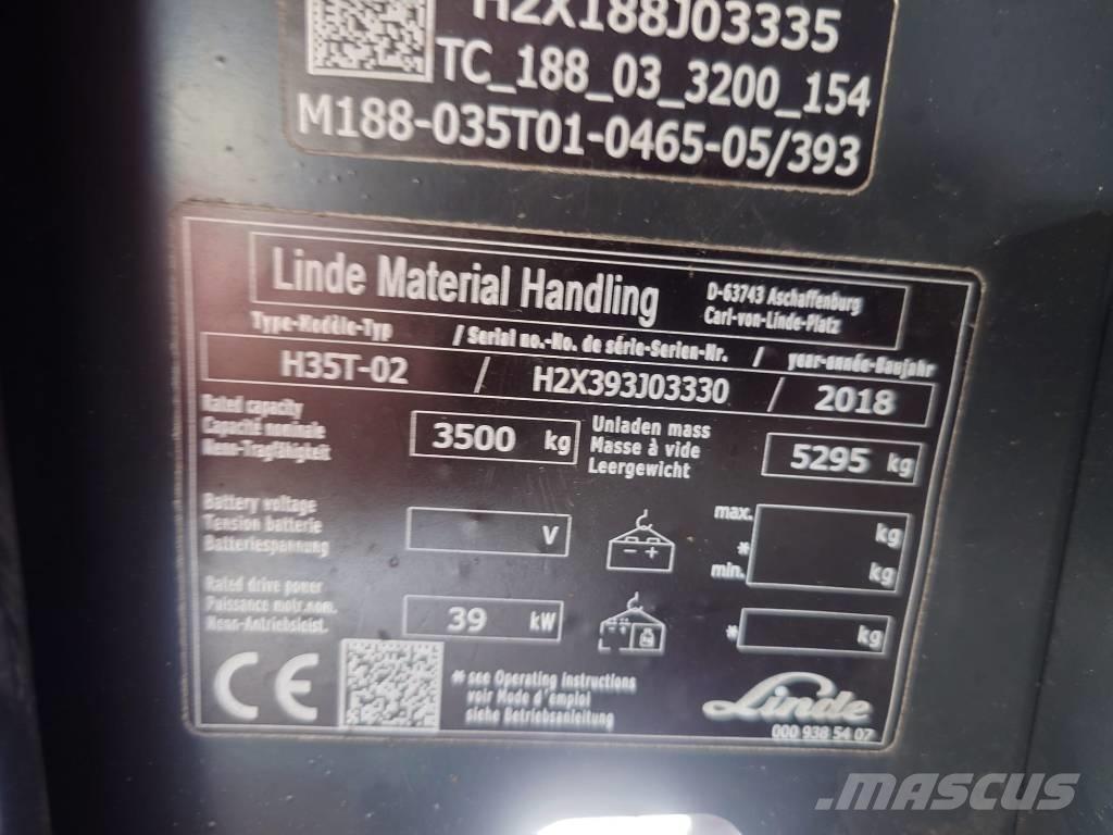 Linde H35T/393-02 Plinski viljuškari