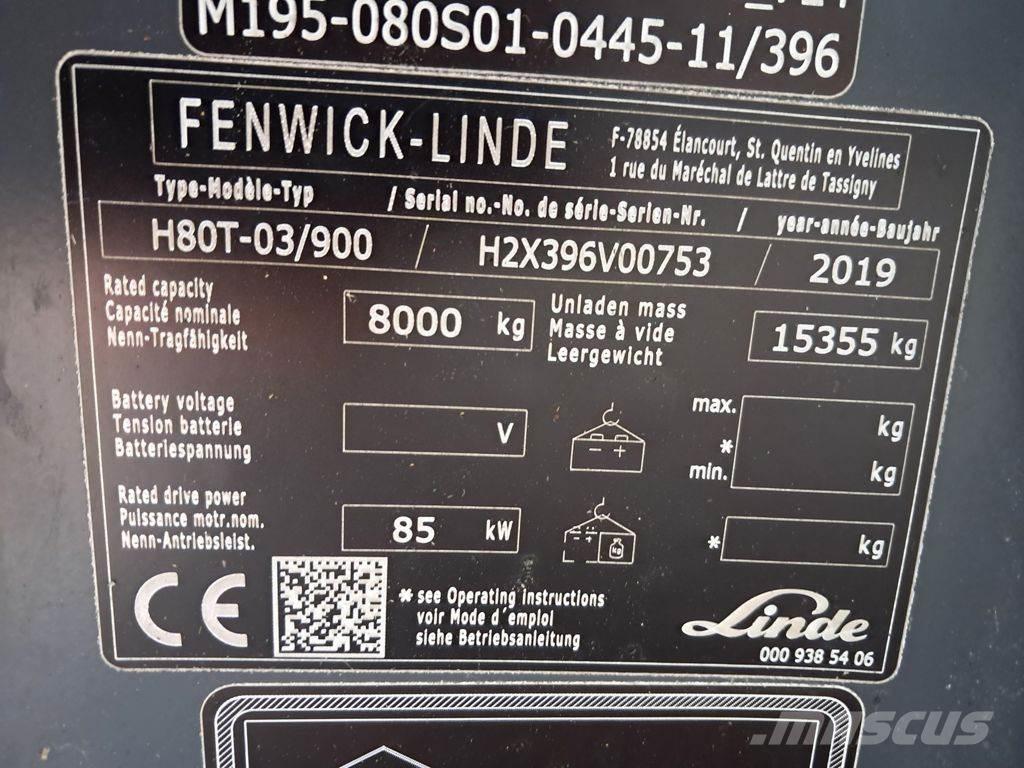 Linde H80T/03-900 Plinski viljuškari