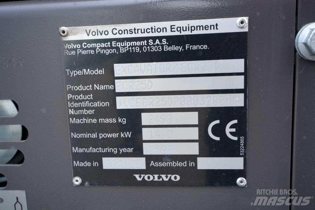 Volvo ECR 25 D Mini bageri < 7t