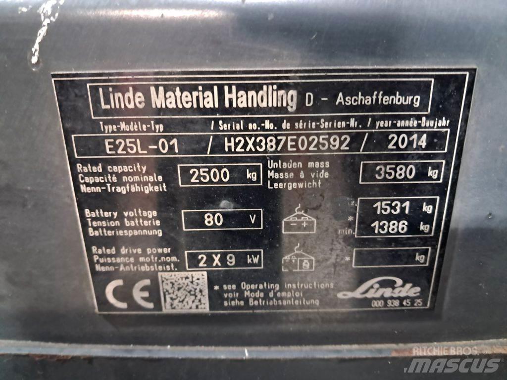 Linde E25L-01 Električni viljuškari