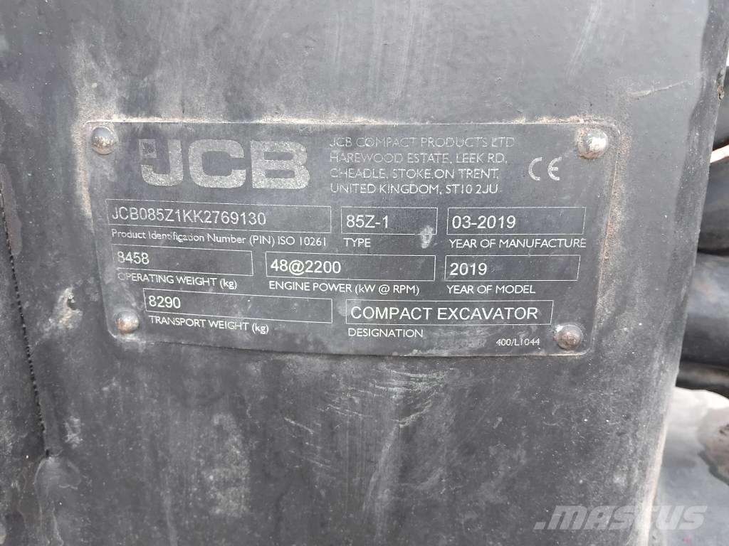 JCB 85 Z Mini bageri < 7t