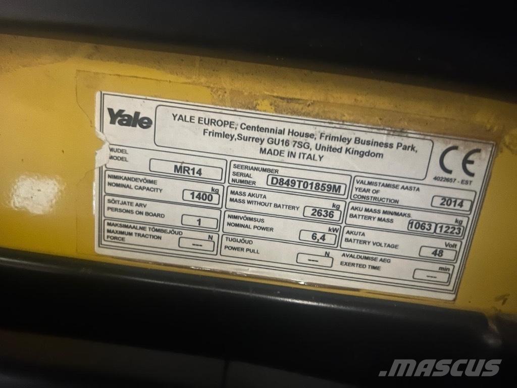 Yale MR 14 Viljuškari sa pomičnim stupom