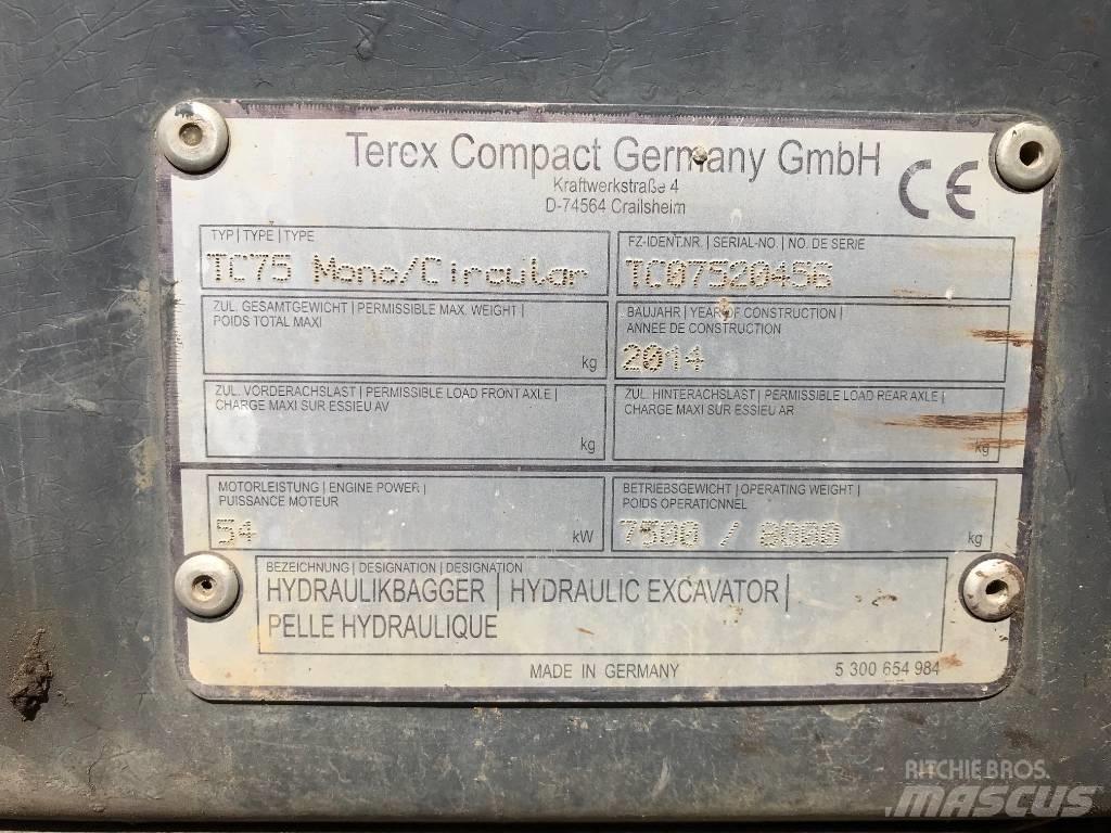 Terex TC 75 Midi bageri 7t – 12t