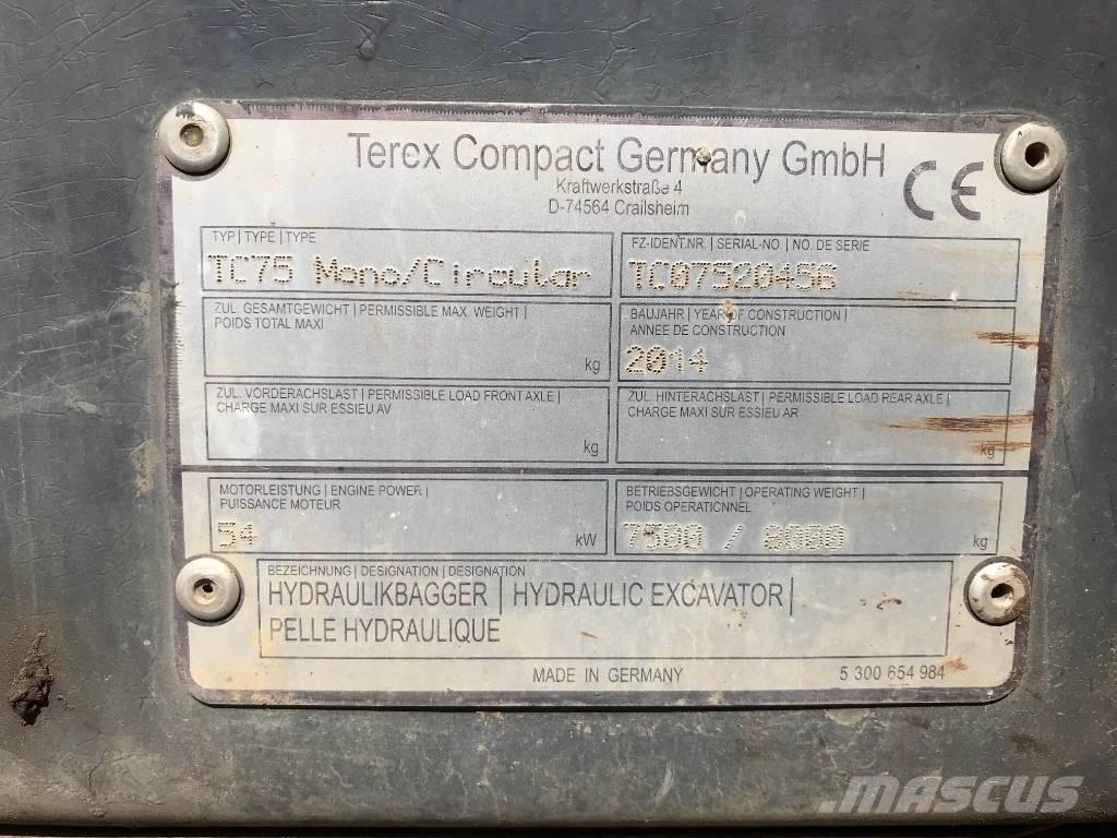 Terex TC 75 (Circular) Midi bageri 7t – 12t