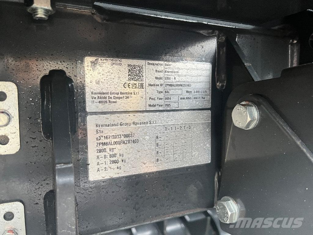 Kverneland 6350R Prese/balirke za rolo bale