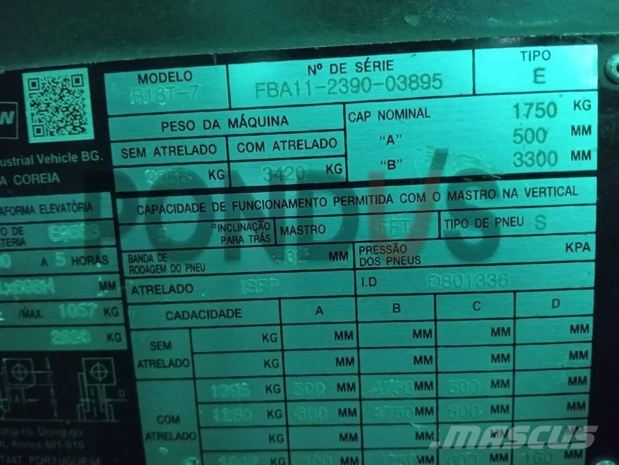 Doosan B 18 T-7 Električni viljuškari