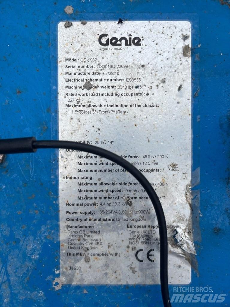 Genie GS 1932 Makazaste platforme
