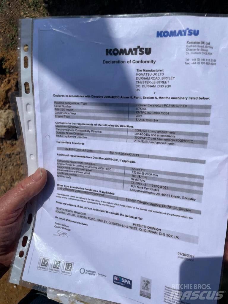 Komatsu PC210LC-11E0 Bageri guseničari
