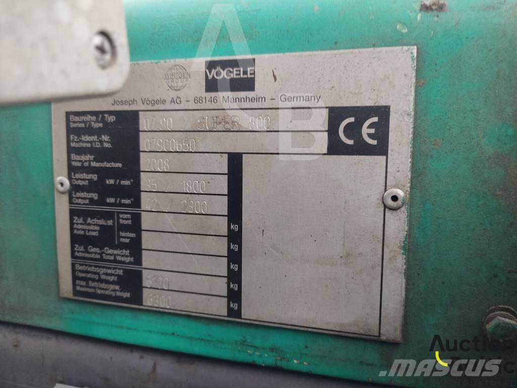 Vögele Super 800 Asfaltni finišeri