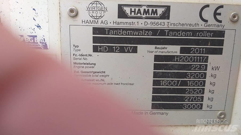 Hamm HD 12 VV Valjci sa duplim bubnjem